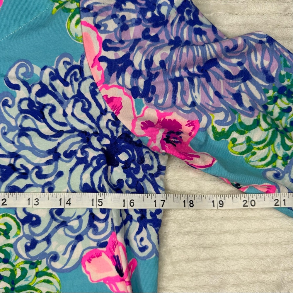 Lilly Pulitzer Floral Tristan Long Sleeve Twisted Keyhole Top Size Small - Picture 8 of 11